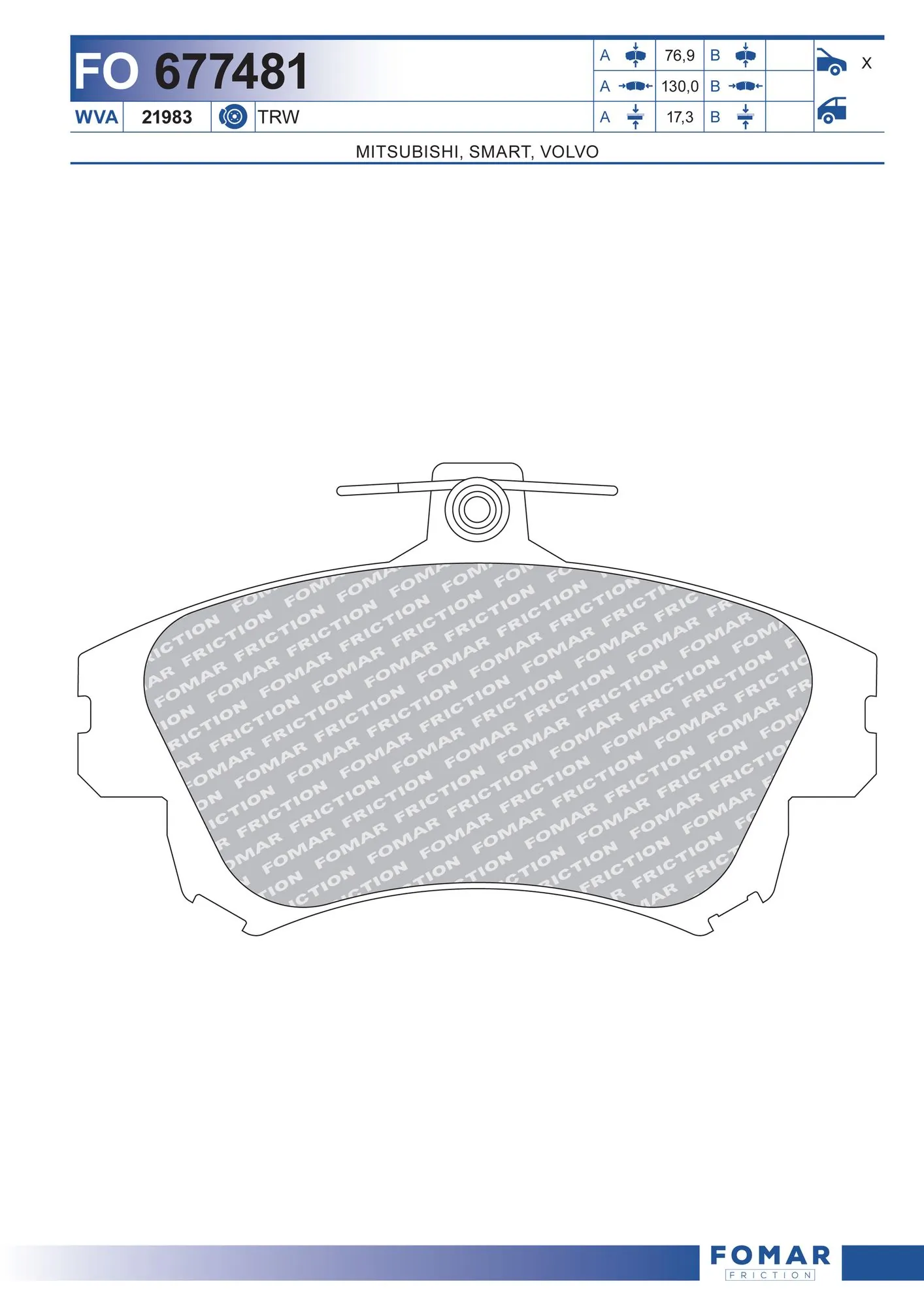 Brake Pad Set, disc brake